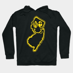 NJ Eyes New Jersey Grunge Smiling Face Yellow Hoodie